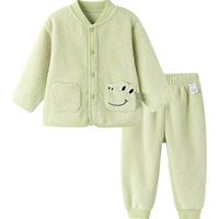 【balaOne】巴拉巴拉儿童家居服套装男童女童2025冬季半边绒