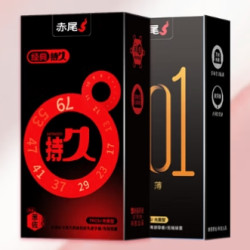 赤尾 超薄持久安全套组合17只（持久*7只+黑金至薄001*10只）