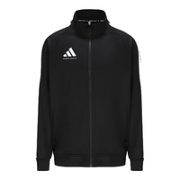 adidas 外套男女秋季跑步运动立领夹克外套保暖运动服 黑/白 XL