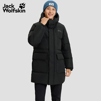 jackWolfskin狼爪25秋冬男女600蓬中长鹅绒羽绒服A65691 纯黑色/6502 3XL 充绒量：283G