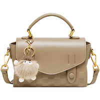 15MINS 【新年】头层牛皮真皮女包百搭小方包手提包单肩斜挎女包