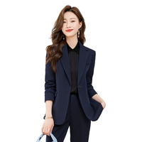 罗蒙女士西服套装时尚气质外套2025秋季纯色商务休闲职业西装