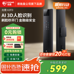 龙霆 智能门锁人脸识别电子锁全自动指纹锁密码锁防盗门锁A3FD