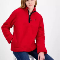 TOMMY HILFIGER 女款 1/4拉链抓绒衫 多色可选