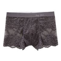 诗萝涵朵 男士内裤日系蕾丝花边平角裤本命年红色四角裤