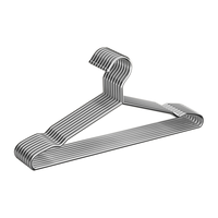 宫薰 实心不锈钢衣架挂衣服家用防滑无痕衣服撑子晾衣架加粗加大10个装