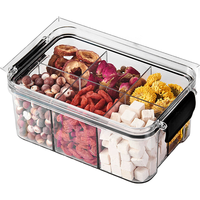 洋臣 食品级收纳保鲜盒带盖 680ML六分格