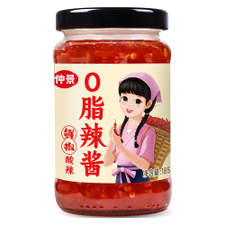 仲景 鲜椒酱 蒜香味魔鬼辣辣椒酱拌饭拌面夹馍下饭菜火锅烧烤饺子蘸料 蒜香味185gx1瓶