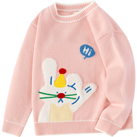 巴拉巴拉童装儿童毛衣男童女童套头毛衫秋冬2024卡通宝宝衣服 梦幻粉60308 120cm