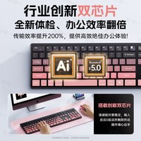 广颖电通 笔记本通用无线键盘鼠标套装蓝牙静音充电款台式电脑办公打字无声