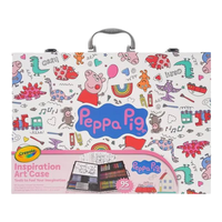 绘儿乐 绘画美术礼盒套装蜡笔水彩笔套装幼儿园小文具大礼包圣诞 小猪佩奇（95件装）041240 1盒