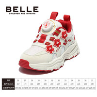  BeLLE/百丽 新年 儿童运动鞋  红色（RK0338）不加绒 28 码