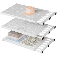 Joybos 佳帮手 衣柜隔板分层置物架 衣柜收纳可伸缩免打孔架子宿舍衣橱柜子收纳整理架 宽42cm