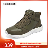 移动端、京东百亿补贴：斯凯奇 男鞋马丁靴高帮保暖防寒雪地靴冬季加绒男靴男士休闲鞋210788 橄榄绿/OLV 41