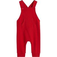 HM童装男婴裤子夏季时尚休闲红色拜年服轻便袋鼠袋背带裤1192599