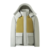 挪客户外Naturehike 加厚连帽羽绒服 800蓬男女新款拼接羽绒外套保暖防风休闲 香草绿拼橄 S