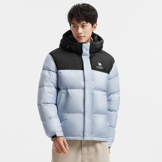 迪丽热巴同款骆驼 CAMEL羽神PRO 男装羽绒服鹅绒加厚保暖面包服短款冬季