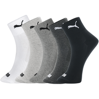 彪马彪马袜子男士中筒运动休闲款时尚经典冬春款休闲袜5双装 黑/深灰/中灰/浅灰/白 均码 EU39-42(适合脚码40-44)