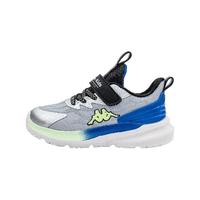 Kappa Kids卡帕24年春款运动鞋透气防滑耐磨魔术贴休闲鞋童鞋易穿脱 白蓝 32 32码