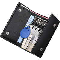 七匹狼（SEPTWOLVES）真皮车钥匙套男士多功能大容量家用小巧汽车锁匙包牛皮钥匙扣通用 款式二3A1310374-01