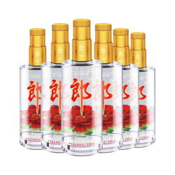 郎酒 顺品郎金盖 浓香型白酒 45度 480mL*6瓶  非原箱