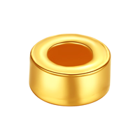 世纪缘 小金圈黄金垫片材料黄金转运珠散珠手链吊坠配件小金珠隔片