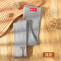 俞兆林儿童打底裤女童春秋外穿裤子中大童宝宝女孩百搭休闲裤子  细叉蝴蝶结浅灰 160