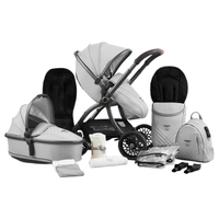 eggEGG3系列阿斯顿马丁联名高景观婴儿推车浅灰色银石灰