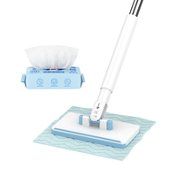 美丽雅洗脸巾拖把16cm杆长112cm平板夹布迷你小拖把家用一拖净免手洗