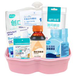 海氏海诺 急救包小医药箱家用户外车载应急包（创可贴+酒精棉球+碘伏消毒液+棉签+纱布+医用胶带+无菌敷贴）