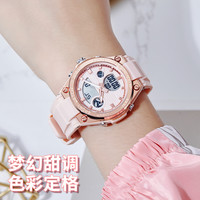 三达 女生手表简约气质时尚中学生初高中生女潮流运动电子表女孩