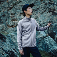京东京造 25秋冬F1系列防风抓绒衣裤户外运动保暖外套立领开衫 空间灰 M 立领开衫空间灰 M（170/92A）