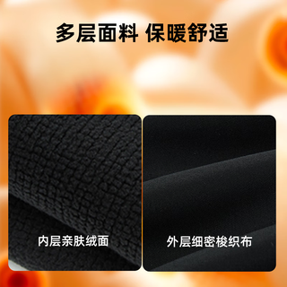 诺诗兰（NORTHLAND）【埃达克】GTX白标软壳裤抓绒秋冬户外男士防风保暖NXPEH5747Z 纯黑色（部分批次盾牌标在右侧，） 180