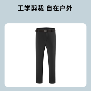 诺诗兰（NORTHLAND）【埃达克】GTX白标软壳裤抓绒秋冬户外男士防风保暖NXPEH5747Z 纯黑色（部分批次盾牌标在右侧，） 180