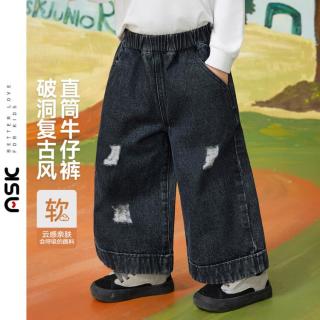  ASK junior 复古韩版 儿童牛仔裤