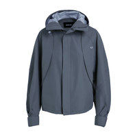 UPON PRO【品牌力荐】UPON PRO户外先锋设计运动防风防泼水硬壳夹克短外套 蓝色 XS