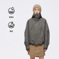 UPON PRO【品牌力荐】UPON PRO户外先锋设计运动防风防泼水硬壳夹克短外套 灰色 S