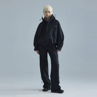 UPON PRO【品牌力荐】UPON PRO户外先锋设计运动防风防泼水硬壳夹克短外套 黑色 XS