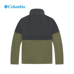 Columbia AE0560 抓绒衣 军绿色拼鲨鱼黑 M