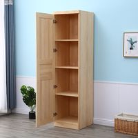 柏图 全实木衣柜松木儿童衣橱单门二门顶柜储物柜收纳柜带抽屉组合衣柜