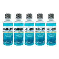 李施德林冰蓝劲爽漱口水清新口气清洁口腔护理深度清洁 劲爽100ml*5瓶（含酒精，无条码）