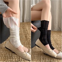 miu系芭蕾风蕾丝袜套女夏季薄款腿套夏天网眼透气小腿袜子长筒袜 均码