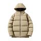真维斯 连帽加厚棉服 情侣款 卡其 XXL