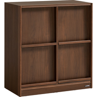 林氏家居简约美观实用书柜储物柜书架落地柜UY3X 翻门4格柜