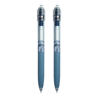 東米 中性笔 转转笔减负按动中性笔0.5mmCS笔尖高颜值黑色高考考研刷题笔时来运转 东米860 2支装 雾霾蓝 【DM860】雾霾蓝 2支装