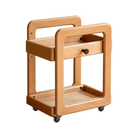 源氏木语儿童家具实木儿童书包架现代简约桌下书本收纳多功能架移动小推车置物架 0.3米儿童书包架 Y52Y12 300*400*497.5mm