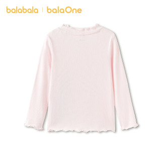 巴拉巴拉【balaOne】儿童打底衫女童2026年春季长袖抗菌甜美 梦幻粉61312 110
