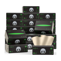 山丘 熊猫抽纸原生竹浆3层120抽24包