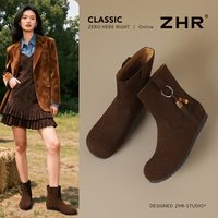 【59元合集】ZHR加绒雪地靴女秋冬保暖毛毛靴短靴 35