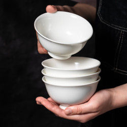 悠米兔 釉下彩高脚碗4.5英寸 10个装